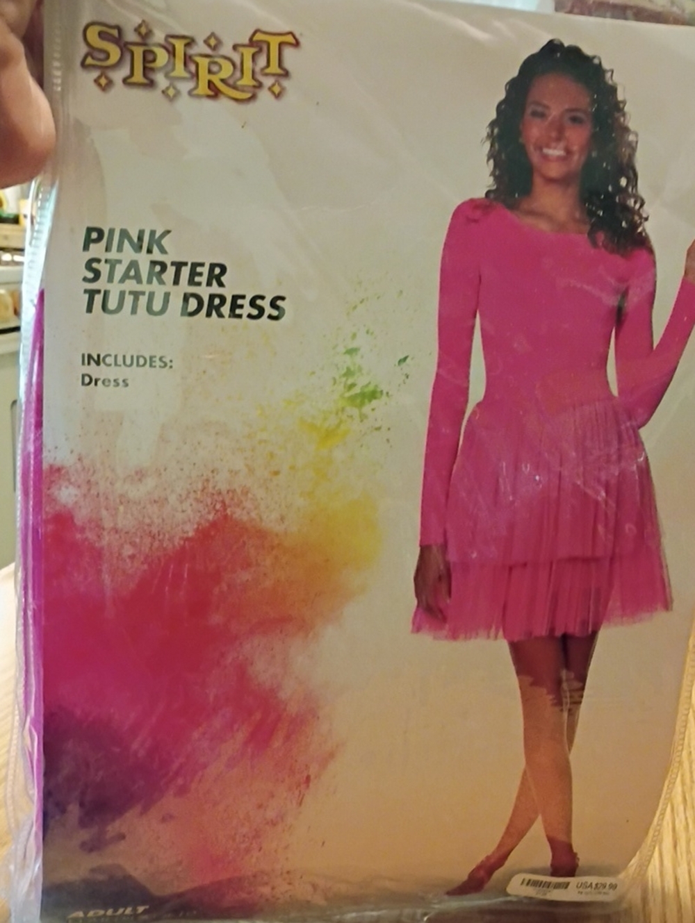 Spirit Hot Pink Tiered Tutu Mini Dress Size 8-10 Adult